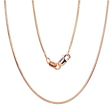 Sidabrinė grandinėlė Snake 1 mm, 40, 3.5 g, Sidabras 925 praba, raudonas auksas (padengti)