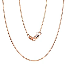 Sidabrinė grandinėlė Snake 1 mm, 45, 3.9 g, Sidabras 925 praba, raudonas auksas (padengti)