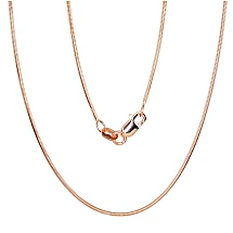 Sidabrinė grandinėlė Snake 1 mm, 45, 4 g, Sidabras 925 praba, raudonas auksas (padengti)