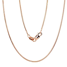 Sidabrinė grandinėlė Snake 1 mm, 55, 4.9 g, Sidabras 925 praba, raudonas auksas (padengti)