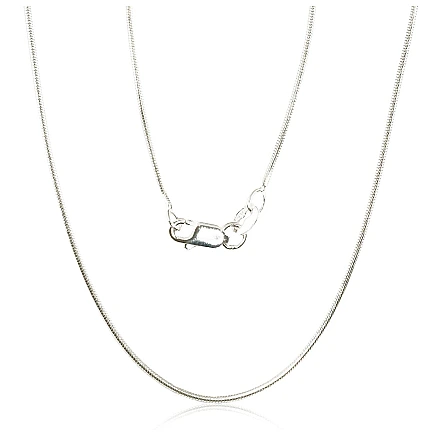 Grandinėlės,  - Sidabrinė grandinėlė Snake 1 mm, 45, 3.9 g, Sidabras 925 praba
