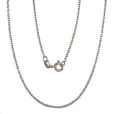 Sidabrinė grandinėlė Anchor round 1,1 mm, 45, 2.3 g, Sidabras 925 praba, rodis (padengti)