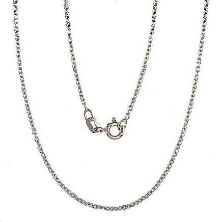 Grandinėlės,  - Sidabrinė grandinėlė Anchor round 1,1 mm, 45, 2.3 g, Sidabras 925 praba, rodis (padengti)