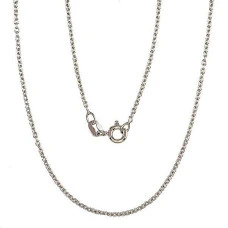 Sidabrinė grandinėlė Anchor round 1,1 mm, 50, 2.4 g, Sidabras 925 praba, rodis (padengti)