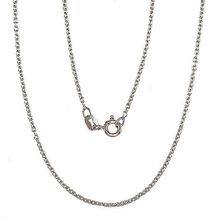 Grandinėlės,  - Sidabrinė grandinėlė Anchor round 1,1 mm, 50, 2.4 g, Sidabras 925 praba, rodis (padengti)