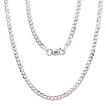 Sidabrinė grandinėlė Curb 2.5 mm, briaunų apdirbimas deimantu, Sidabras 925 praba