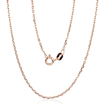 Sidabrinė grandinėlė Anchor 1.2 mm , briaunų apdirbimas deimantu, 55, 3.4 g, Sidabras 925 praba, raudonas auksas (padengti)
