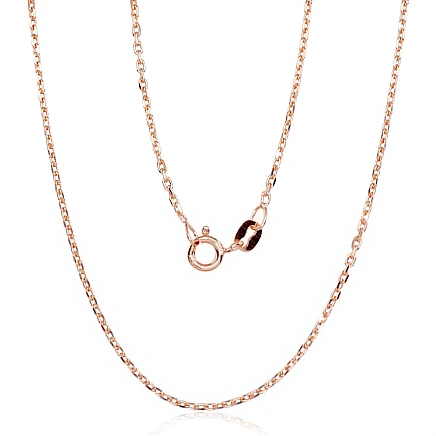 Auksu padengti,  - Sidabrinė grandinėlė Anchor 1.2 mm , briaunų apdirbimas deimantu, 55, 3.4 g, Sidabras 925 praba, raudonas auksas (padengti)