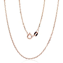 Sidabrinė grandinėlė Anchor 1.2 mm , briaunų apdirbimas deimantu, 55, 3.5 g, Sidabras 925 praba, raudonas auksas (padengti)