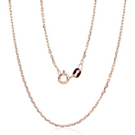 Auksu padengti,  - Sidabrinė grandinėlė Anchor 1.2 mm , briaunų apdirbimas deimantu, 55, 3.5 g, Sidabras 925 praba, raudonas auksas (padengti)