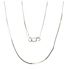 Sidabrinė grandinėlė Snake 1 mm , briaunų apdirbimas deimantu, 55, 5.5 g, Sidabras 925 praba