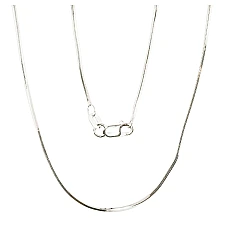 Sidabrinė grandinėlė Snake 1 mm , briaunų apdirbimas deimantu, 55, 5.6 g, Sidabras 925 praba