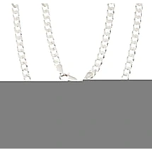 Sidabrinė grandinėlė Curb 3.5 mm , briaunų apdirbimas deimantu, 50, 13.2 g, Sidabras 925 praba