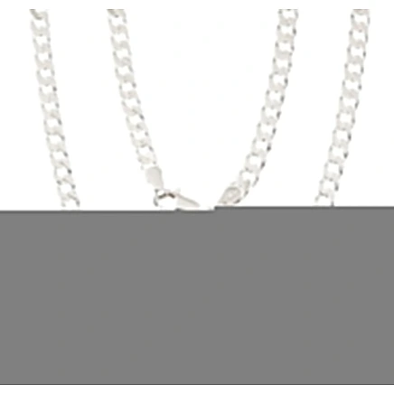 Vyrams,  - Sidabrinė grandinėlė Curb 3.5 mm , briaunų apdirbimas deimantu, 50, 13.2 g, Sidabras 925 praba