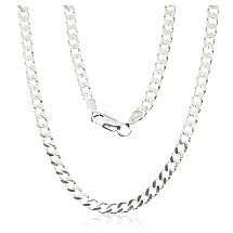 Sidabrinė grandinėlė Curb 3.5 mm , briaunų apdirbimas deimantu, 65, 17.1 g, Sidabras 925 praba