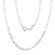 Sidabrinė grandinėlė Figaro 2, 2 mm, briaunų apdirbimas deimantu, Sidabras 925 praba