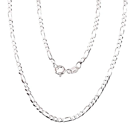 Grandinėlės,  - Sidabrinė grandinėlė Figaro 2,2 mm , briaunų apdirbimas deimantu, 50, 5.4 g, Sidabras 925 praba