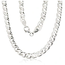 Sidabrinė grandinėlė Crandmother 6 mm , briaunų apdirbimas deimantu, 50, 23.4 g, Sidabras 925 praba