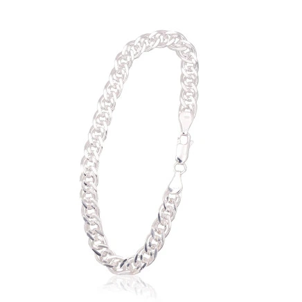 apyrankės-grandinėlės,  - Sidabrinė grandinėlė Crandmother 6 mm , briaunų apdirbimas deimantu, 20, 9.7 g, Sidabras 925 praba
