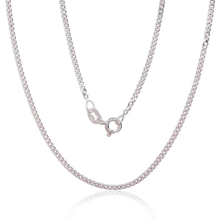 Grandinėlės,  - Sidabrinė grandinėlė Curb 2 mm , briaunų apdirbimas deimantu, 40, 3.2 g, Sidabras 925 praba