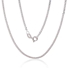 Sidabrinė grandinėlė Curb 2 mm , briaunų apdirbimas deimantu, 55, 4.4 g, Sidabras 925 praba