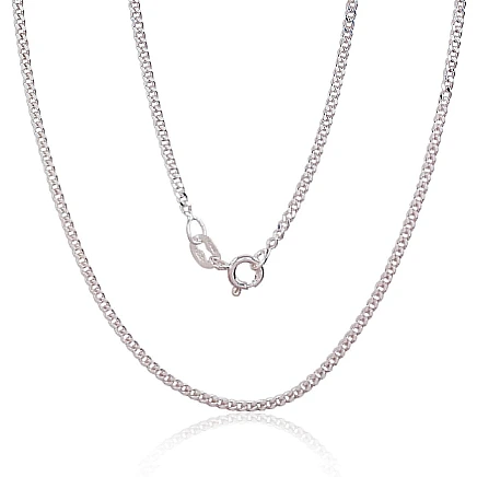 Grandinėlės,  - Sidabrinė grandinėlė Curb 2 mm , briaunų apdirbimas deimantu, 55, 4.5 g, Sidabras 925 praba