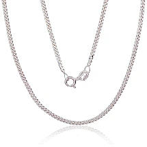 Sidabrinė grandinėlė Curb 2 mm, briaunų apdirbimas deimantu, Sidabras 925 praba