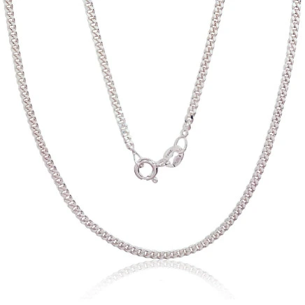 Grandinėlės,  - Sidabrinė grandinėlė Curb 2 mm , briaunų apdirbimas deimantu, 50, 5.5 g, Sidabras 925 praba