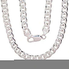Sidabrinė grandinėlė Curb 7 mm, 50, 53 g, Sidabras 925 praba