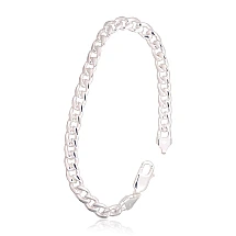 Sidabrinė grandinėlė Curb 7 mm, Sidabras 925 praba