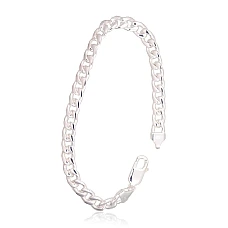 Sidabrinė grandinėlė Curb 7 mm, 21, 22.1 g, Sidabras 925 praba