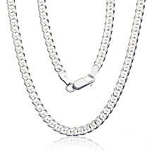 Sidabrinė grandinėlė Curb 4 mm, Sidabras 925 praba