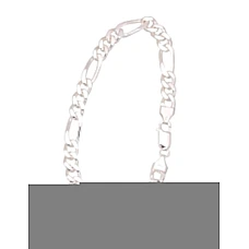 Sidabrinė grandinėlė Figaro 7 mm , briaunų apdirbimas deimantu, 22, 14.9 g, Sidabras 925 praba