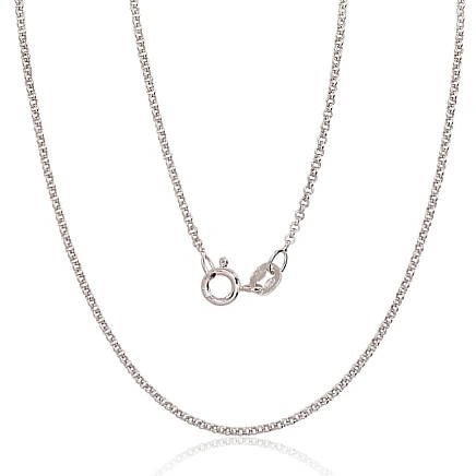 Grandinėlės,  - Sidabrinė grandinėlė Rollo 1 mm, 40, 2.3 g, Sidabras 925 praba, rodis (padengti)