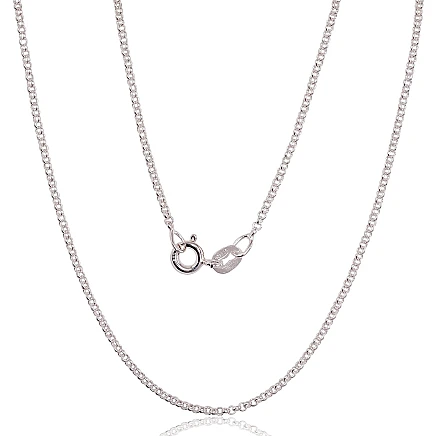 Grandinėlės,  - Sidabrinė grandinėlė Rollo 1 mm, 42, 2.2 g, Sidabras 925 praba