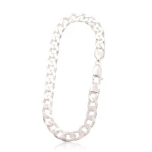 Sidabrinė grandinėlė Curb 7.5 mm, Sidabras 925 praba