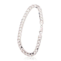 Sidabrinė grandinėlė Curb 6 mm, briaunų apdirbimas deimantu, Sidabras 925 praba