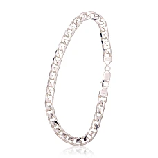 Sidabrinė grandinėlė Curb 6 mm , briaunų apdirbimas deimantu, 22, 16.2 g, Sidabras 925 praba