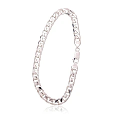 Sidabrinė grandinėlė Curb 6 mm , briaunų apdirbimas deimantu, 22, 16.3 g, Sidabras 925 praba