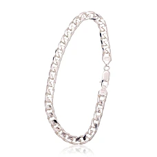 Sidabrinė grandinėlė Curb 6 mm , briaunų apdirbimas deimantu, 22, 16.5 g, Sidabras 925 praba