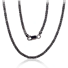 Sidabrinė grandinėlė Bizantine 2.5 mm, 55, 19.6 g, Sidabras 925 praba, rodis (padengti)