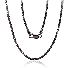 Sidabrinė grandinėlė Bizantine 2.1 mm, 45, 15.9 g, Sidabras 925 praba, rodis (padengti)