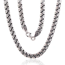 Sidabrinė grandinėlė Bismark 5 mm, 50, 23.2 g, Sidabras 925 praba, oksidas (padengti)