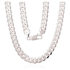 Sidabrinė grandinėlė Curb 6 mm, 50, 33.2 g, Sidabras 925 praba