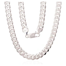Sidabrinė grandinėlė Curb 6 mm, 50, 33.4 g, Sidabras 925 praba