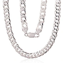 Sidabrinė grandinėlė Double rombo 6 mm, briaunų apdirbimas deimantu, Sidabras 925 praba
