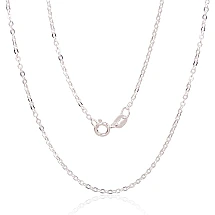 Sidabrinė grandinėlė Anchor round 1 mm , briaunų apdirbimas deimantu, 45, 2.2 g, Sidabras 925 praba