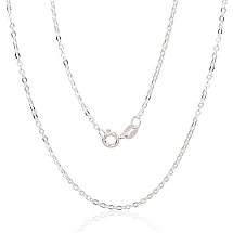 Sidabrinė grandinėlė Anchor round 1 mm , briaunų apdirbimas deimantu, 47, 2.3 g, Sidabras 925 praba