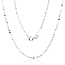 Sidabrinė grandinėlė Anchor round 1 mm , briaunų apdirbimas deimantu, 50, 2.4 g, Sidabras 925 praba