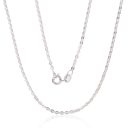 Vyrams,  - Sidabrinė grandinėlė Anchor round 2 mm , briaunų apdirbimas deimantu, 40, 2.7 g, Sidabras 925 praba